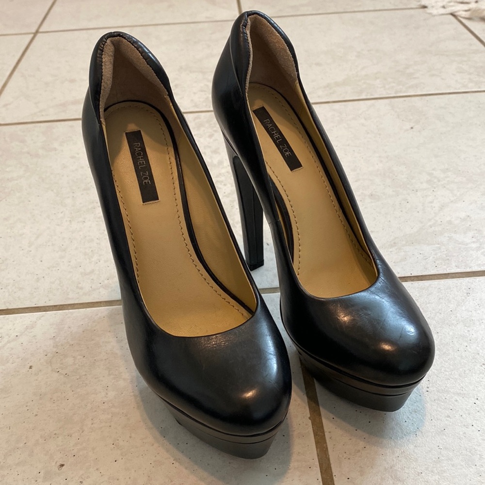Rachel Zoe leather platform pumps